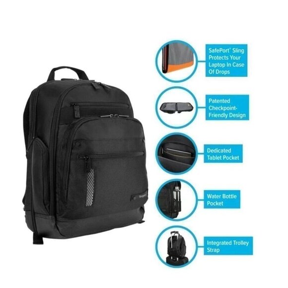 Targus Revolution - Notebook carrying backpack - 14" Black NEW SEALED!! - Picture 10 of 11